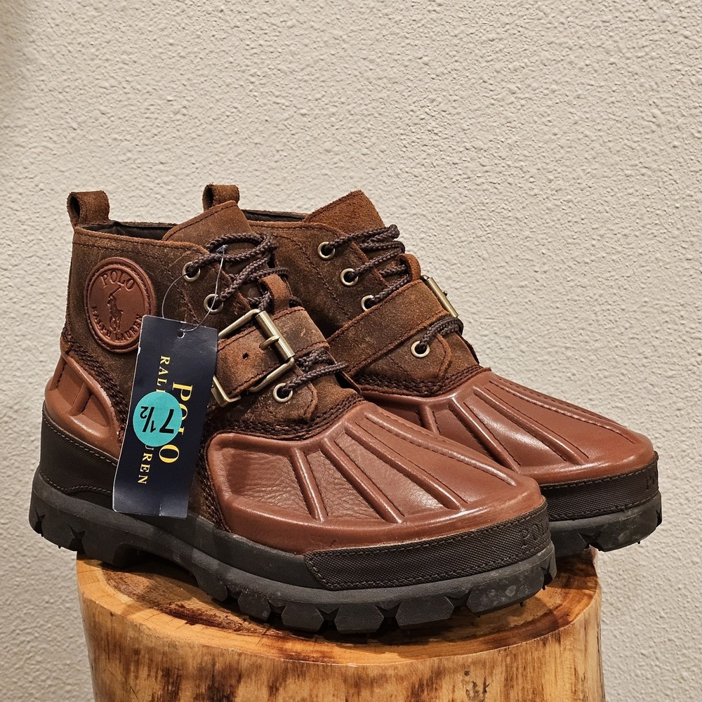 Polo Ralph‎ Lauren Oslo Low Waterproof  Leather Suede Boots Mens Size 7.5
